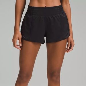 Lululemon Black Hotty Hot High Rise Lined Short 2.5”